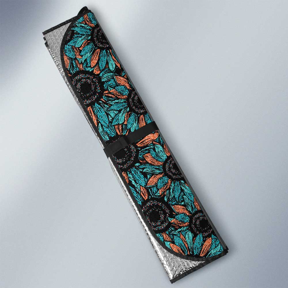 Leopard Sunflower Car Sunshade Custom Car Decoration
