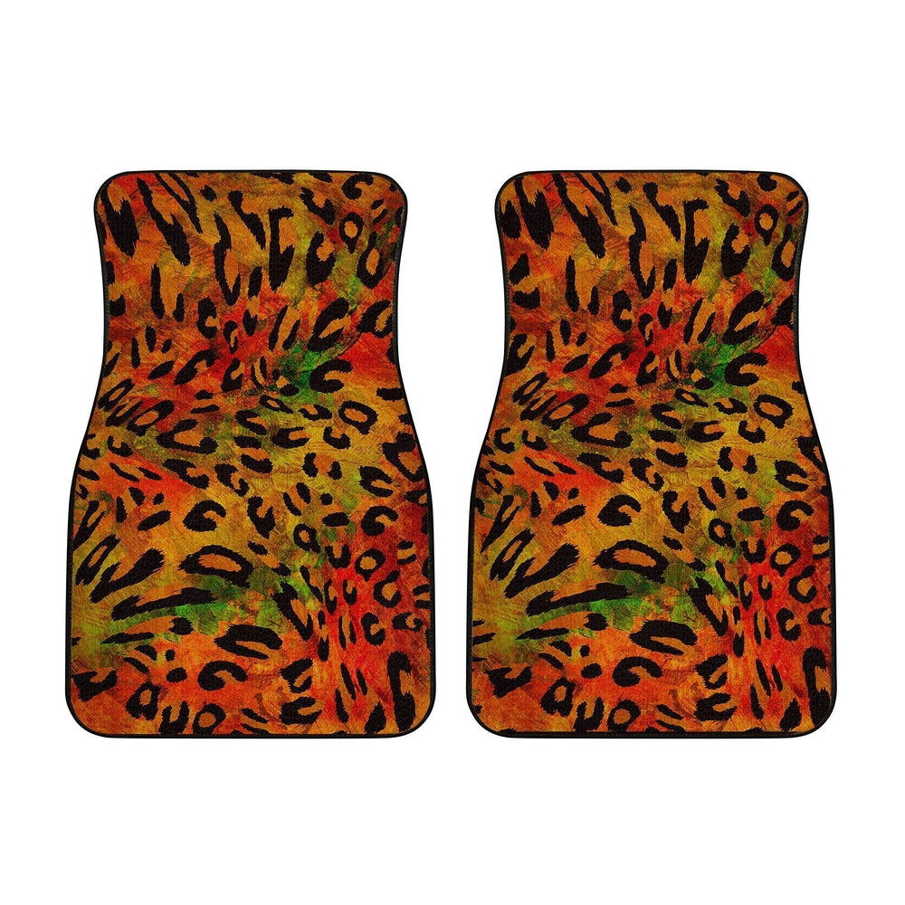Leopard Wild Cheetah Print Car Floor Mats Custom Animal Skin Pattern Print Car Accessories