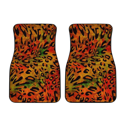Leopard Wild Cheetah Print Car Floor Mats Custom Animal Skin Pattern Print Car Accessories