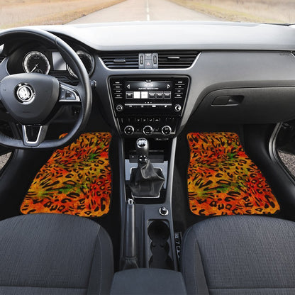 Leopard Wild Cheetah Print Car Floor Mats Custom Animal Skin Pattern Print Car Accessories