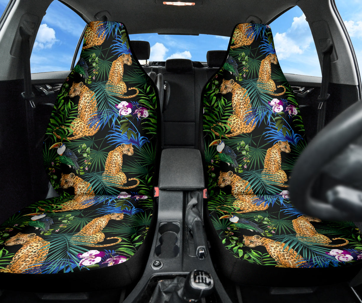 Leopard Wild Pattern Car Seat Covers Car Accessories Ci220519-06