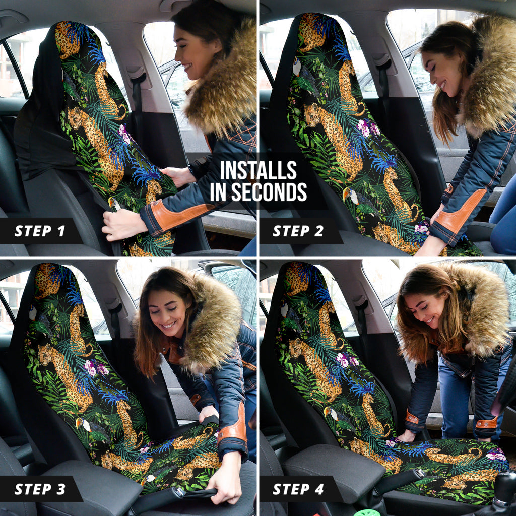 Leopard Wild Pattern Car Seat Covers Car Accessories Ci220519-06