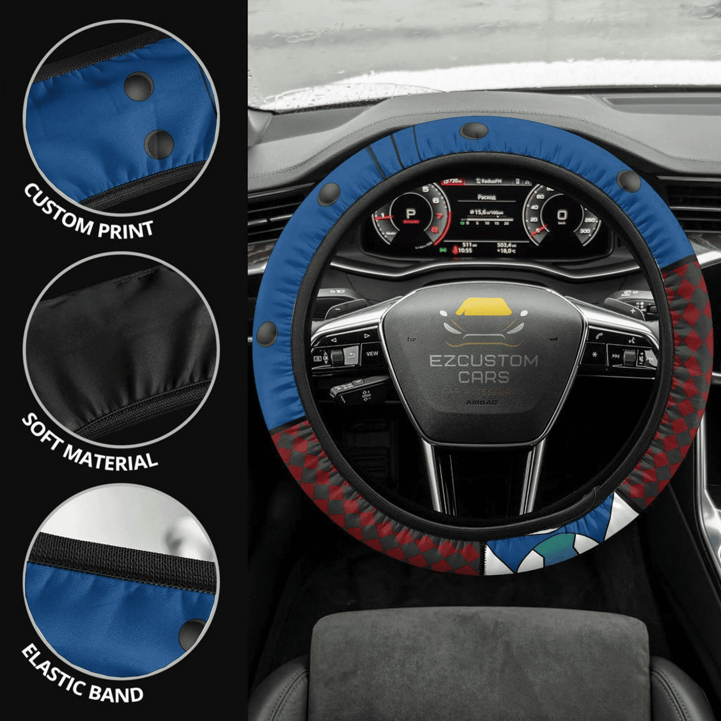 Leorio Anime Steering Wheel Cover Custom Anime Hunter x Hunter Car Accessories