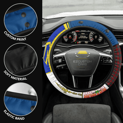 Leorio x Kurapika Anime Steering Wheel Cover Custom Hunter x Hunter Anime Car Accessories