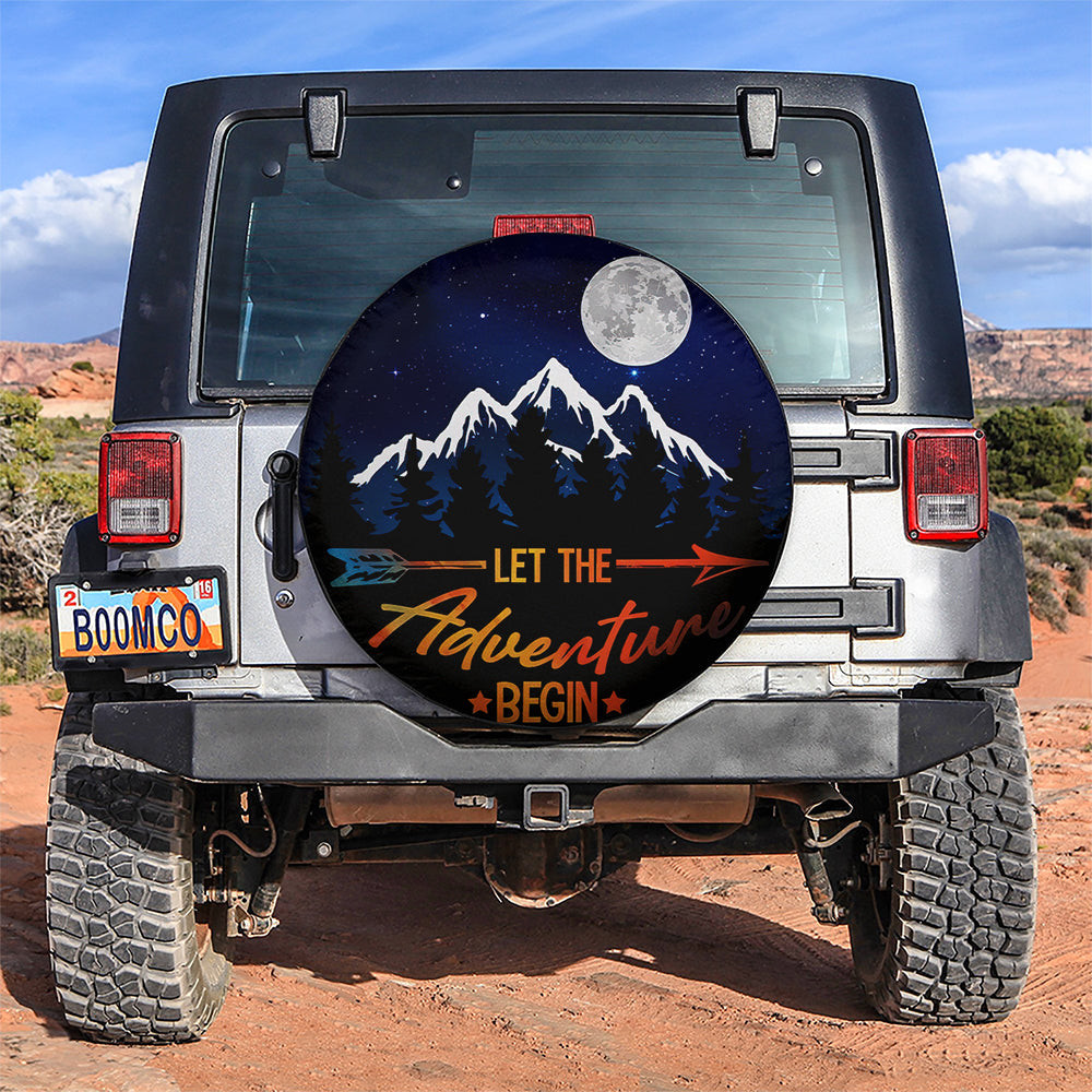 Let The Adventure Begin Jeep Car Spare Tire Cover