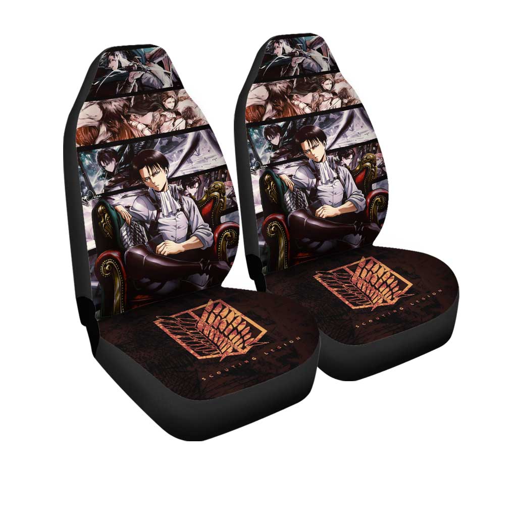 Levi Ackerman Car Seat Covers Custom Anime Attack on Titan Car Interior Accessories