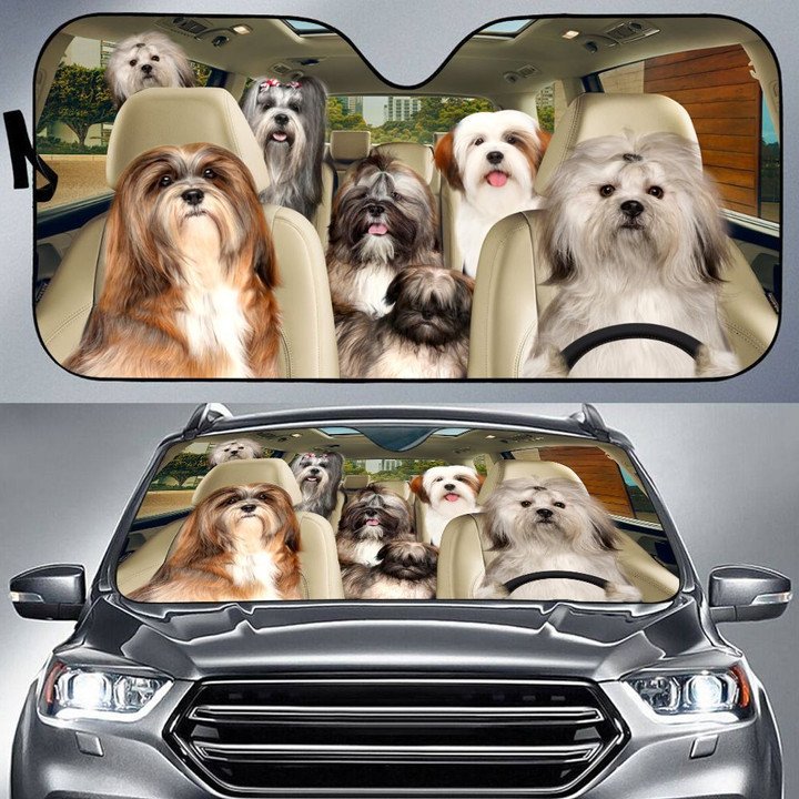 Lhasa Apso Car All Over Printed 3D Sun Shade