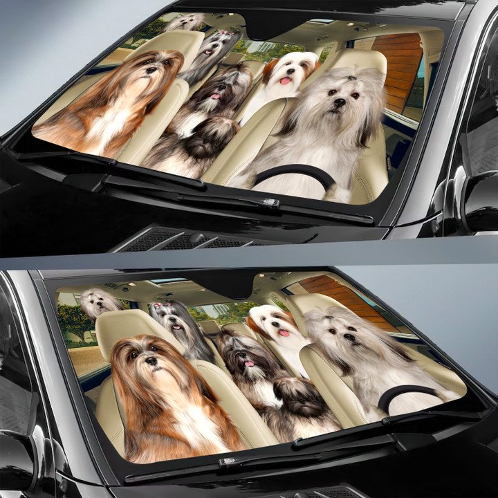 Lhasa Apso Car All Over Printed 3D Sun Shade