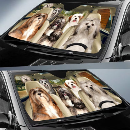 Lhasa Apso Car All Over Printed 3D Sun Shade
