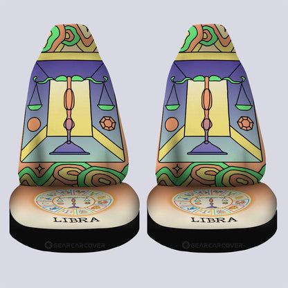 Libra Colorful Car Seat Covers Custom Zodiac Car Accessories