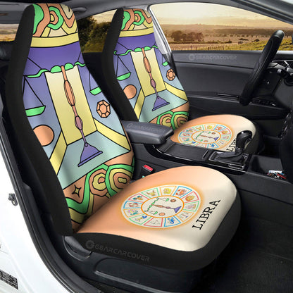 Libra Colorful Car Seat Covers Custom Zodiac Car Accessories