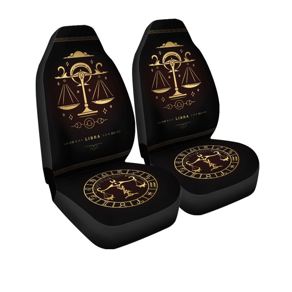 Libra Horoscope Car Seat Covers Custom Birthday Gifts Car Accessories