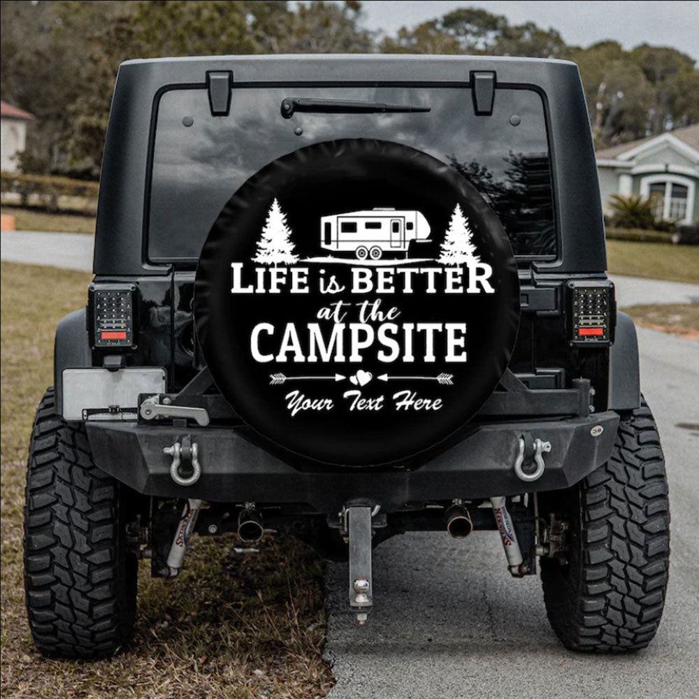 Life Is Better With Camping Jeep Car Spare Tire Cover