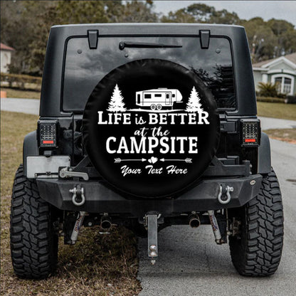 Life Is Better With Camping Jeep Car Spare Tire Cover