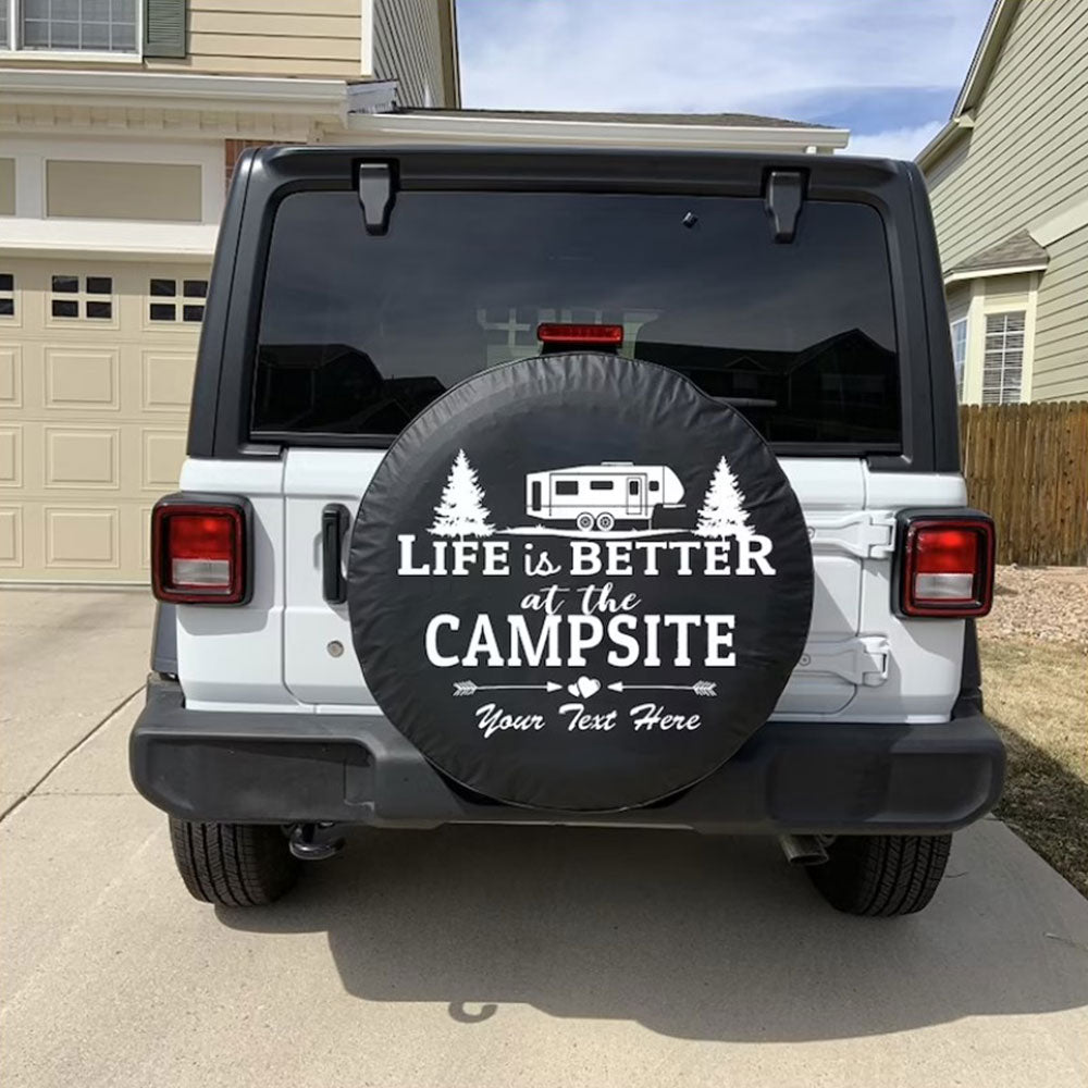 Life Is Better With Camping Jeep Car Spare Tire Cover
