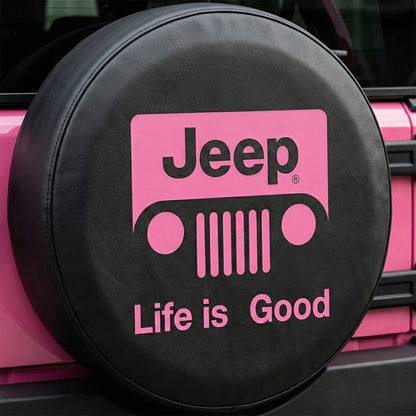 Funny Pink Jeep Spare Tire Cover – Life Is Good Tire Cover