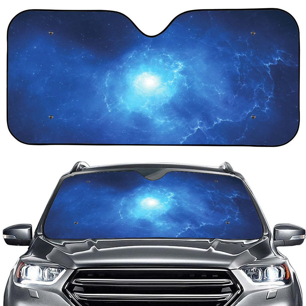 Light Blue Space Print Car Windshield Sun Shade