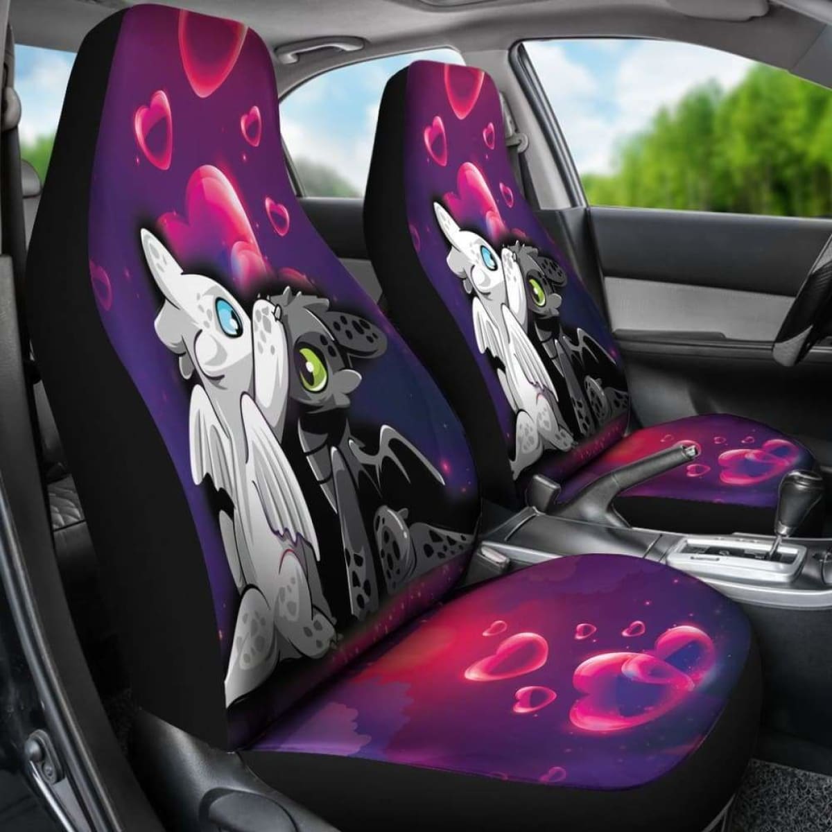 Light Fury Night Fury Love Car Seat Covers Universal Fit 051012