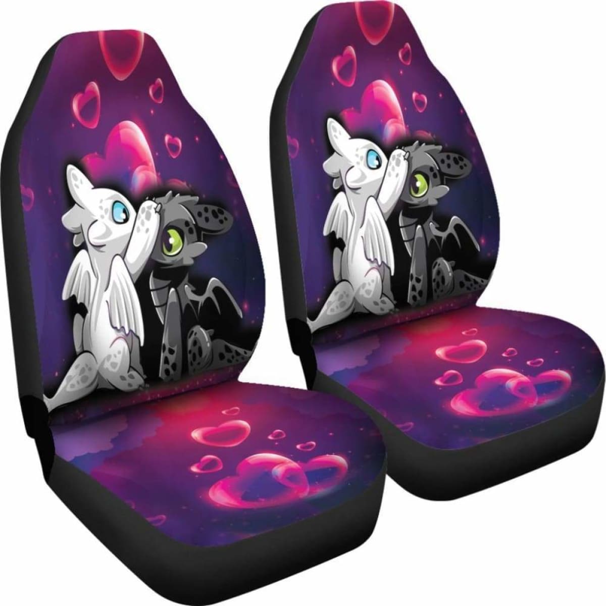 Light Fury Night Fury Love Car Seat Covers Universal Fit 051012
