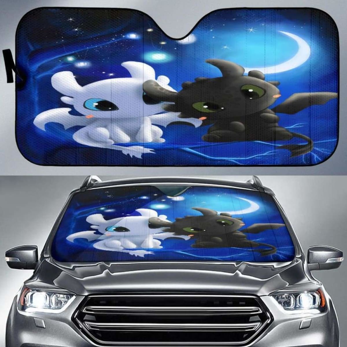 Light Fury Night Fury Love Moon Car Auto Sun Shades Universal Fit 051312