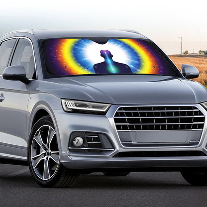 Light Of Seven Chakras Print Car Windshield Sun Shade
