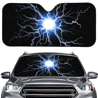 Lightning Spark Print Car Windshield Sun Shade
