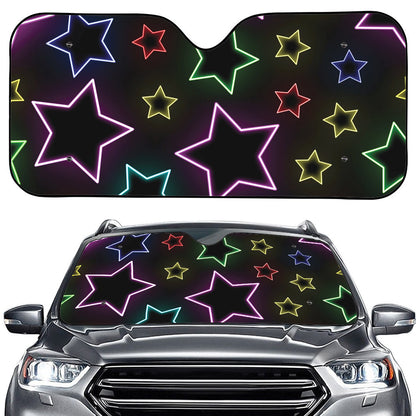 Lights Star Pattern Print Car Windshield Sun Shade