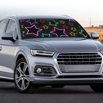 Lights Star Pattern Print Car Windshield Sun Shade