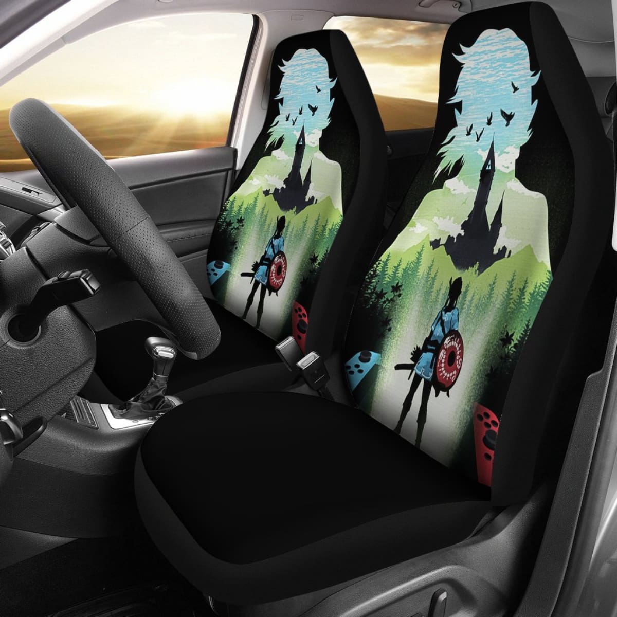 Link Art Car Seat Covers Legend Of Zelda Games H040120 Universal Fit 225311