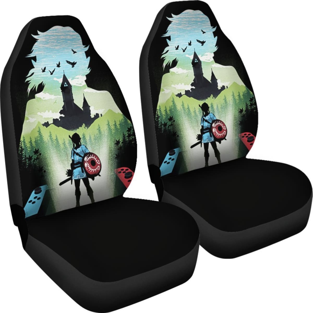 Link Art Car Seat Covers Legend Of Zelda Games H040120 Universal Fit 225311