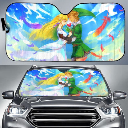 Link The Legend Of Zelda Skyward Sword Car Sun Shade Universal Fit 225311