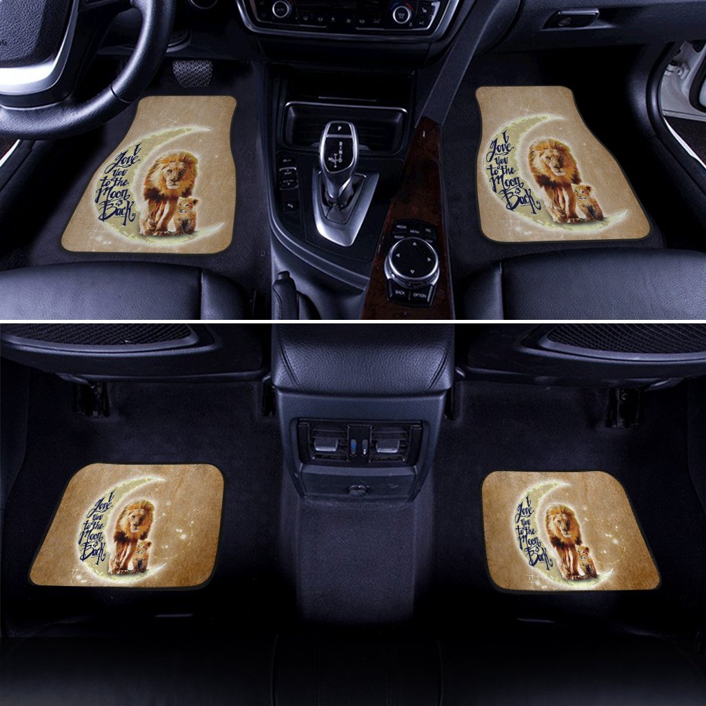Lion Car Floor Mats Custom I Love You To The Moon And Back Car Accessories