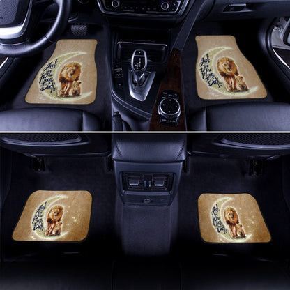 Lion Car Floor Mats Custom I Love You To The Moon And Back Car Accessories