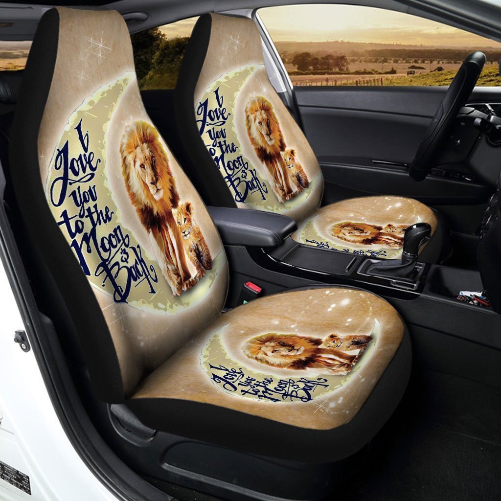 Lion Car Seat Covers Custom I Love You To The Moon And Back Lion Car Accessories