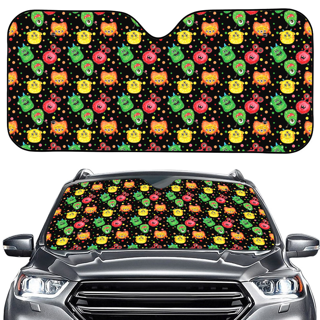 Little Monster Pattern Print Car Windshield Sun Shade