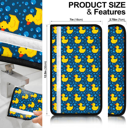 Little Pixel Yellow Duck Premium Custom Car Seat Belt Covers