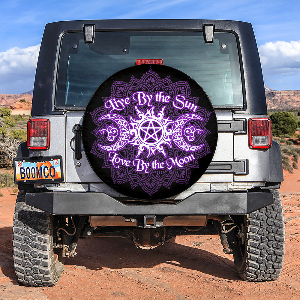 Live By The Sun Love By The Moon Jeep Car Spare Tire Cover