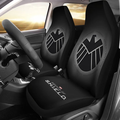 Logo Agents Of Shield Black Design Car Seat Covers Lt03 Universal Fit 225721