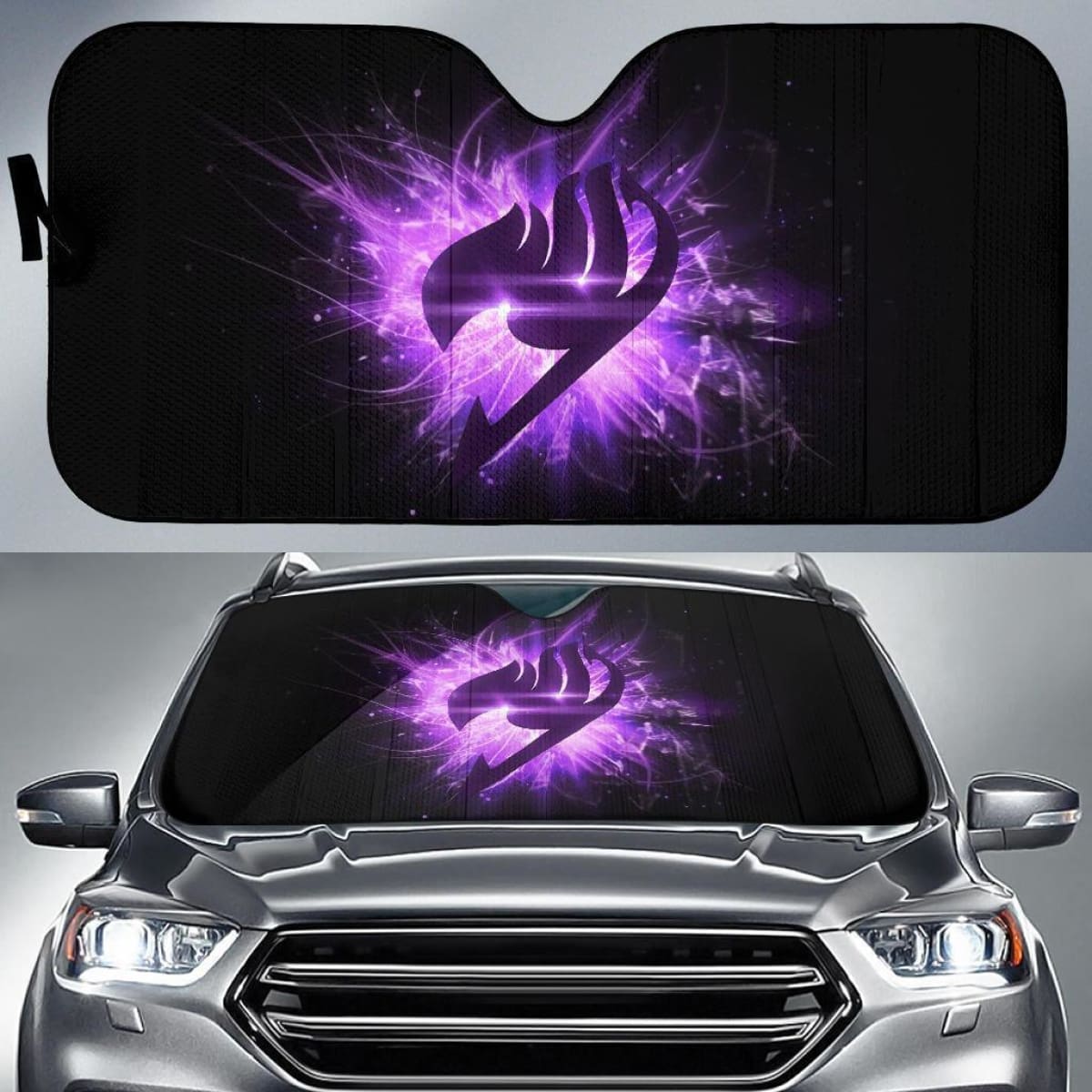 Logo Fairy Tail Purple Auto Sun Shade Nh06 Universal Fit 111204