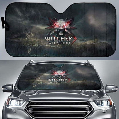 Logo The Witcher 3: Wild Hunt Car Sun Shades Game Fan Gift Universal Fit 051012