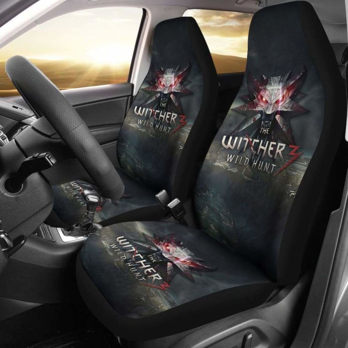 Logo The Witcher 3: Wild Hunt Game Fan Gift Car Seat Covers Universal Fit 051012