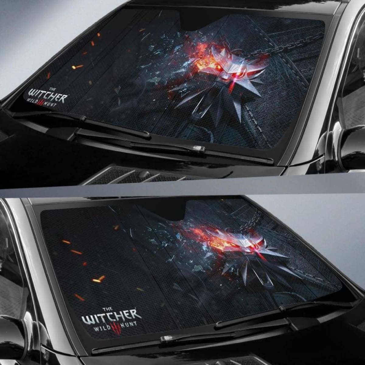 Logo The Witcher 3: Wild Hunt Game Fan Gift Car Sun Shades Universal Fit 051012
