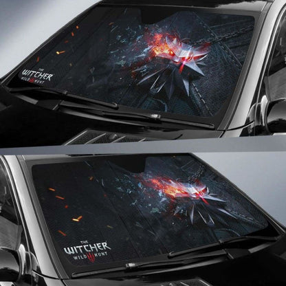 Logo The Witcher 3: Wild Hunt Game Fan Gift Car Sun Shades Universal Fit 051012