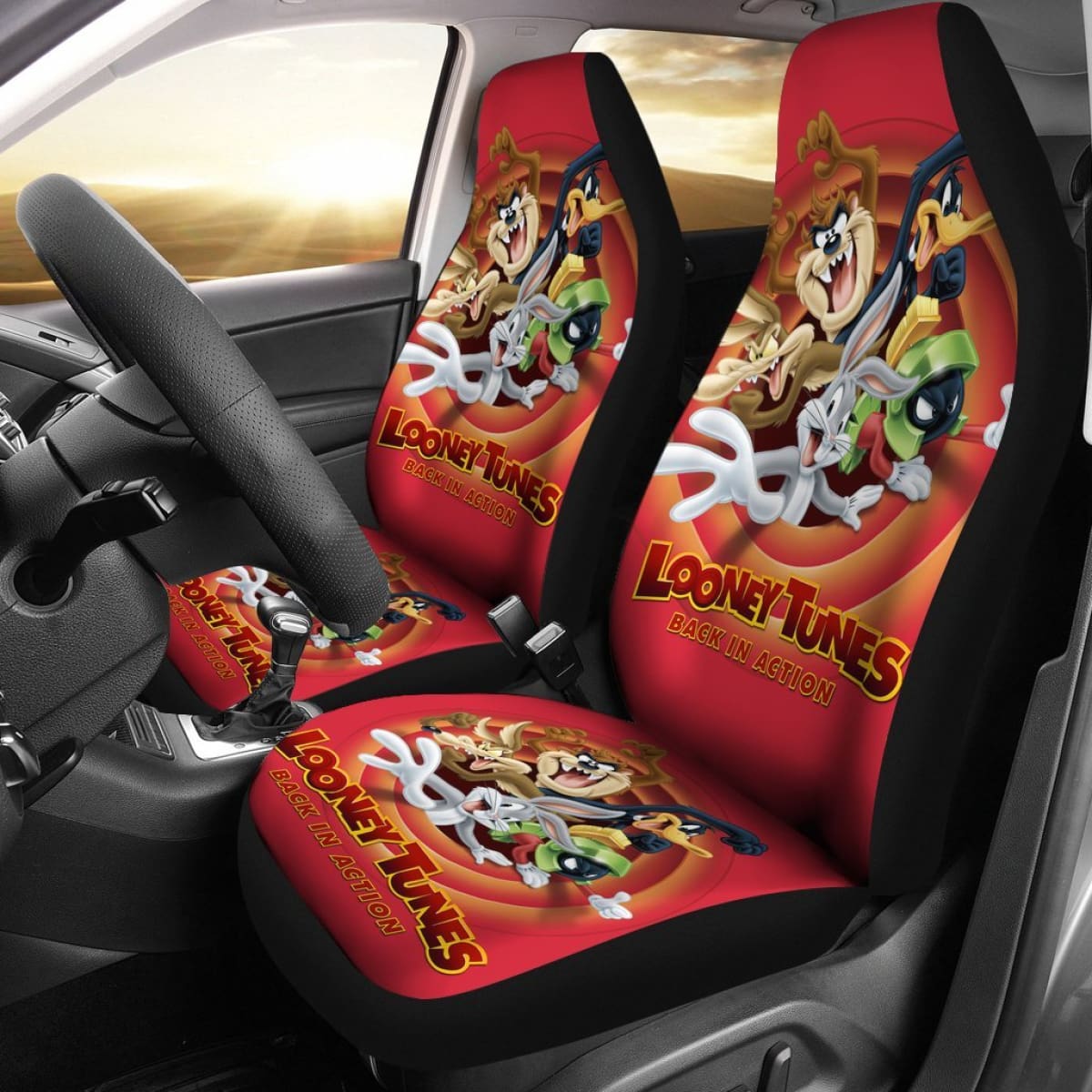Looney Tunes Car Seat Covers Cartoon Fan Gift H200212 Universal Fit 225311