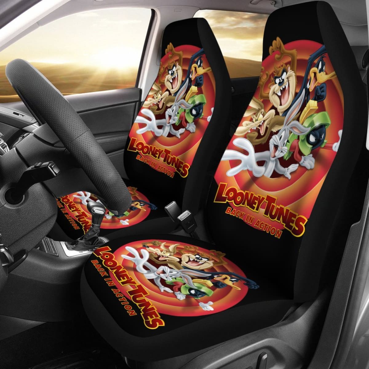 Looney Tunes Cartoon Fan Gift Car Seat Covers H200212 Universal Fit 225311