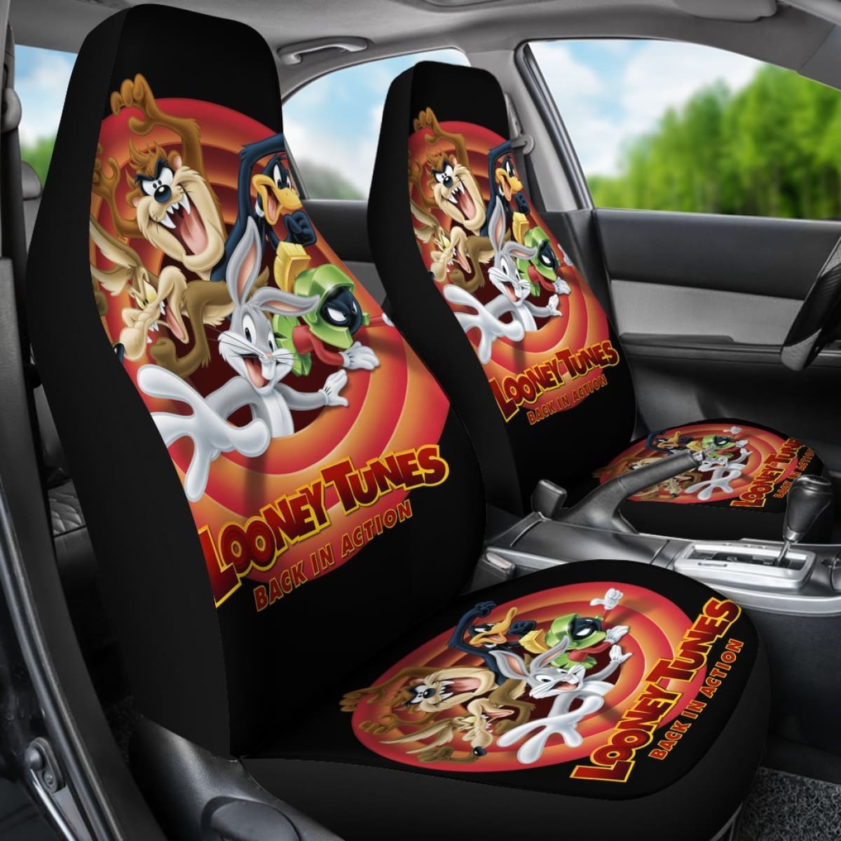 Looney Tunes Cartoon Fan Gift Car Seat Covers H200212 Universal Fit 225311