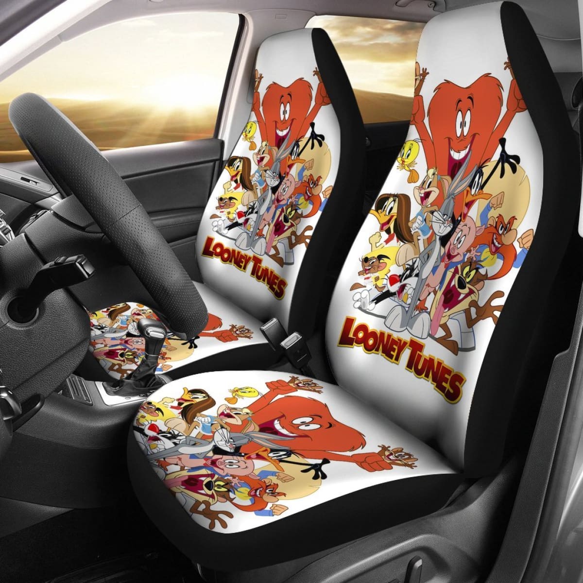 Looney Tunes Friends Car Seat Covers Cartoon Fan Gift H200212 Universal Fit 225311