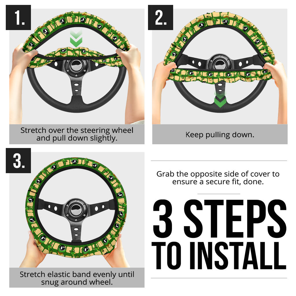 Looney Tunes Marvin The Martian Raygun Premium Custom Car Steering Wheel Cover
