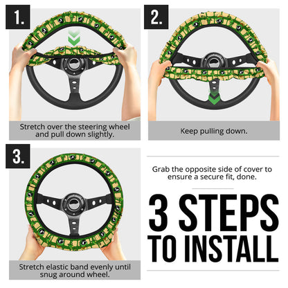 Looney Tunes Marvin The Martian Raygun Premium Custom Car Steering Wheel Cover