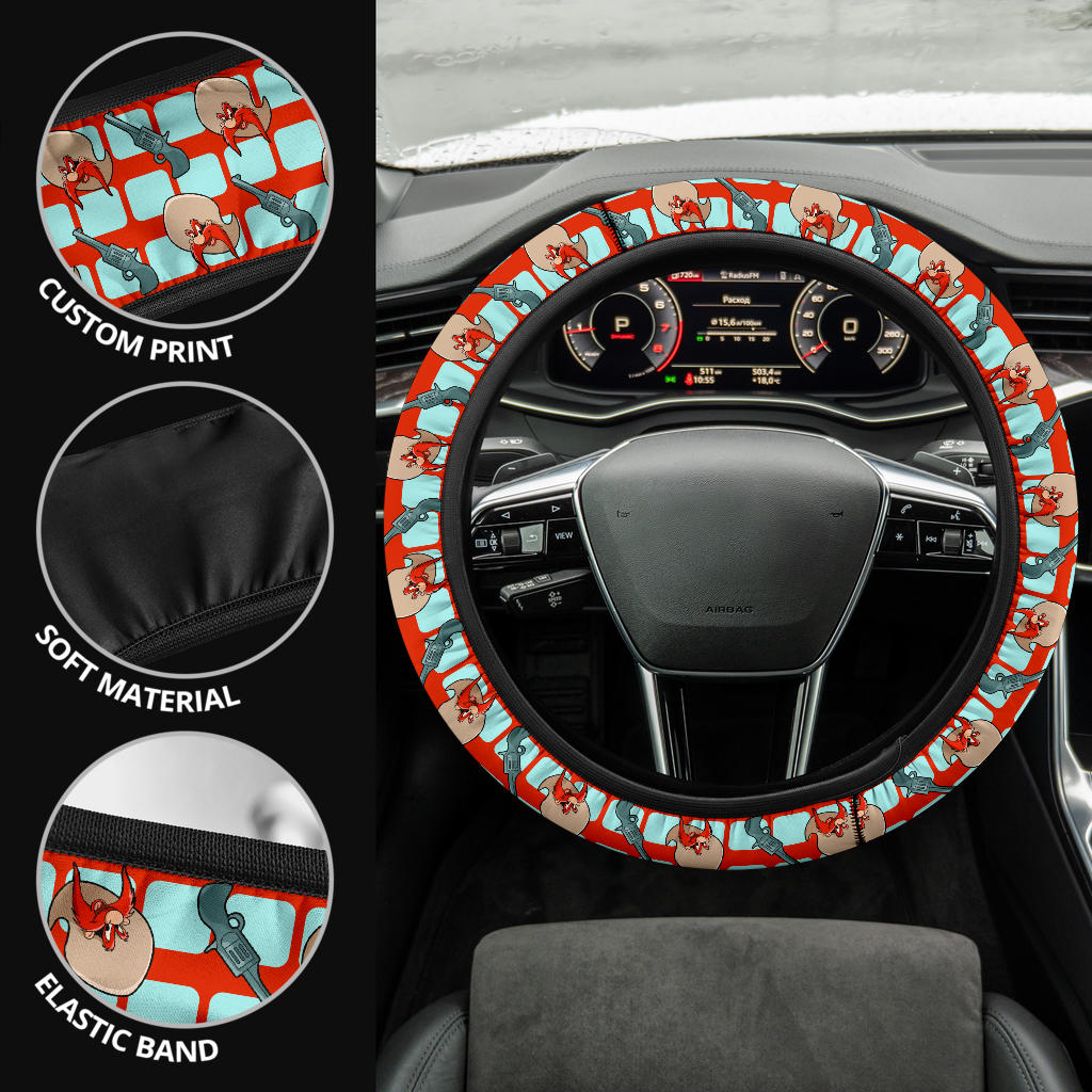 Looney Tunes Yosemit Sam Premium Custom Car Steering Wheel Cover